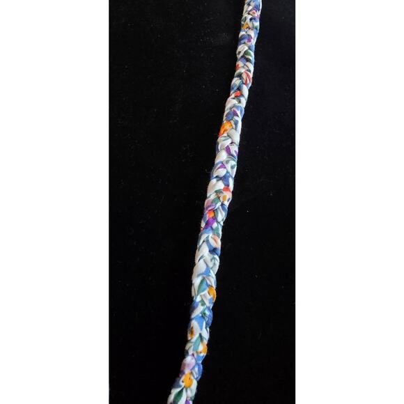 Free People Braided Cotton Necklace with Natural Shell Pendant NWT - Picture 4 of 7